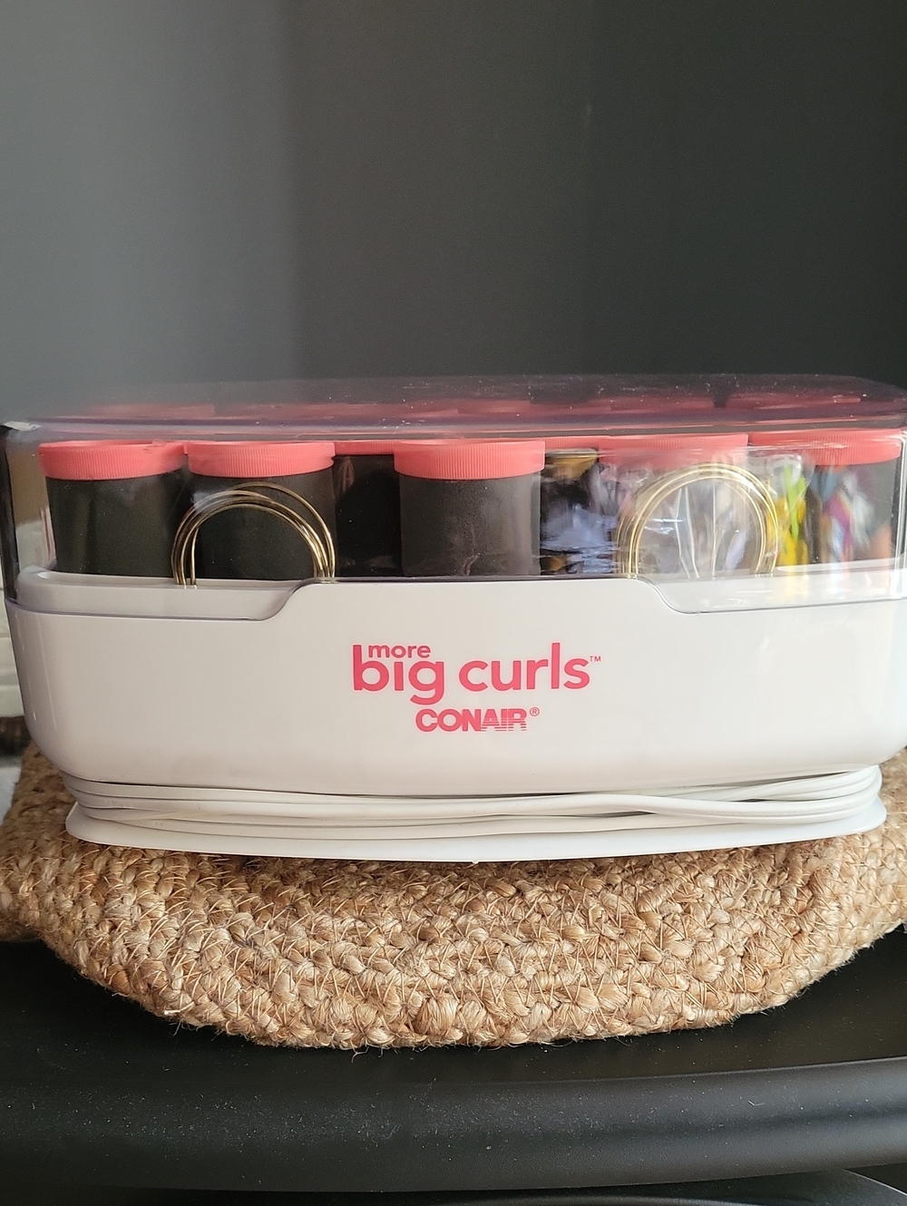 Conair More Big Curls Heated Roller Set - Pink and White
